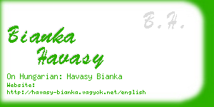bianka havasy business card